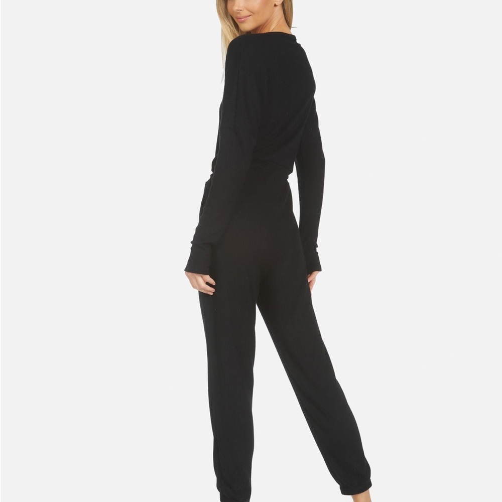 Michael Lauren Black Wrap Jumpsuit - Picture 2 of 6